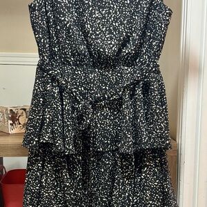 She + Sky Monochrome Speckled Dress